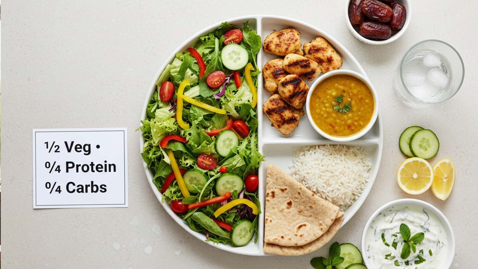Healthy Ramadan Plate for Desi Homes