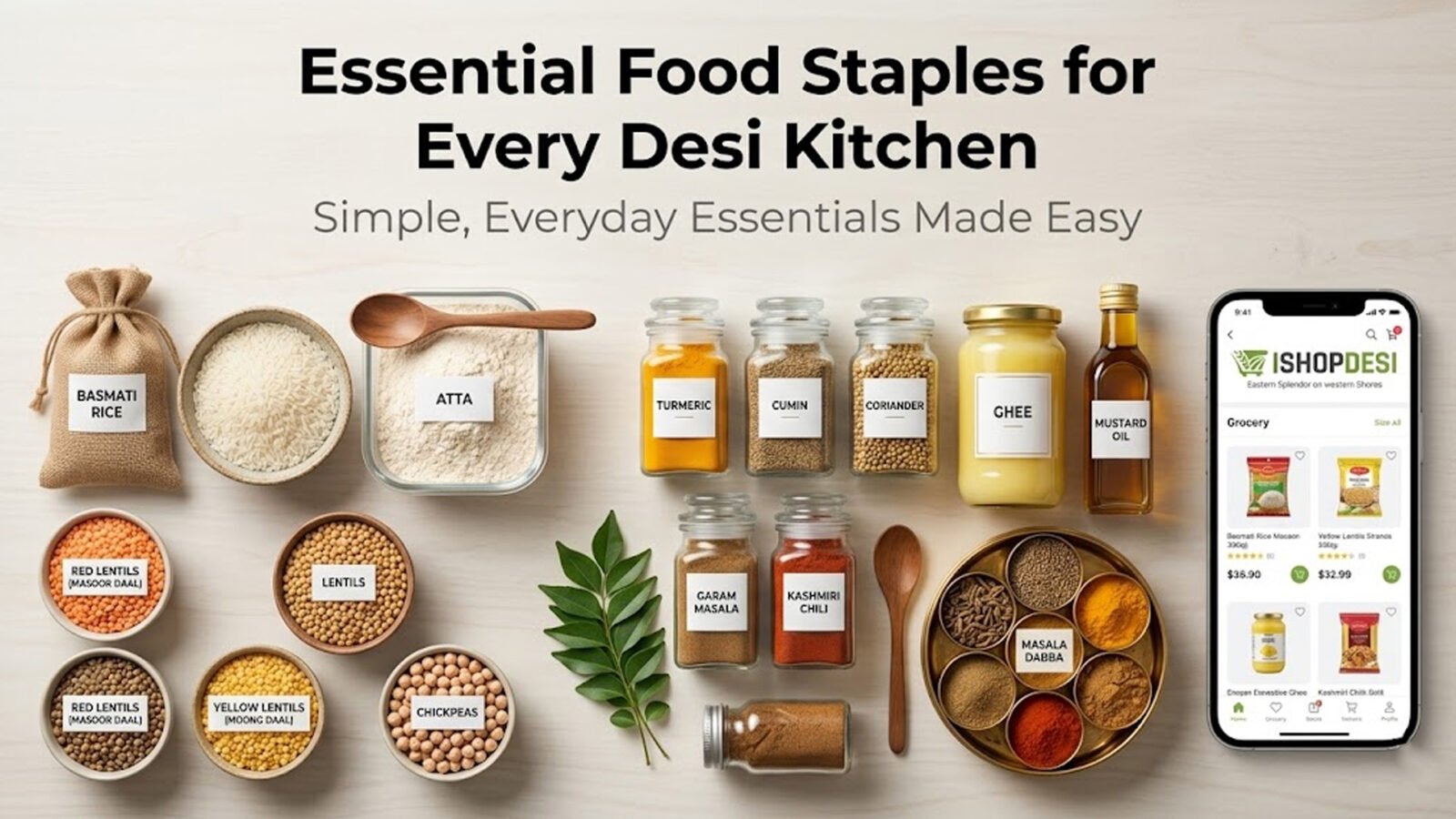 Essential Food Staples Every Desi Kitchen Needs from IShopDesi