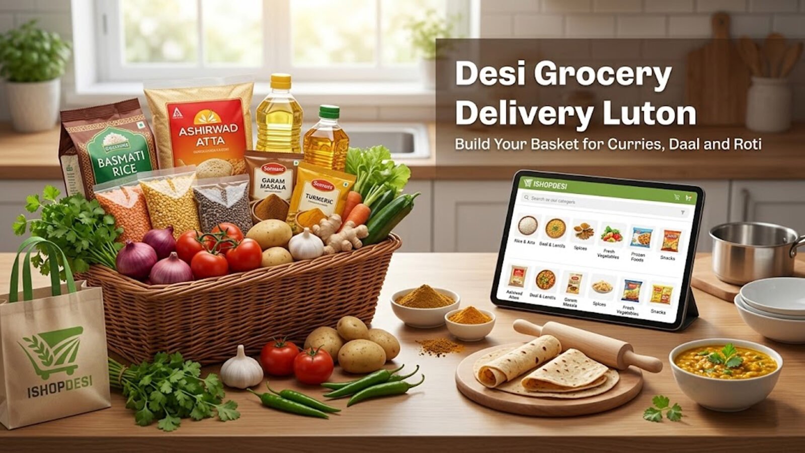 Desi Grocery Delivery Luton - Build Your Basket for Curries, Daal and Roti