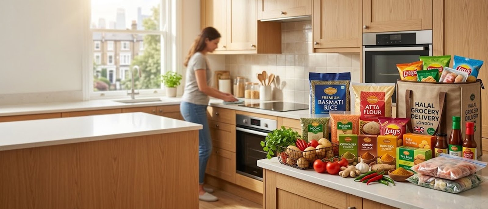 Halal grocery delivery London with fresh halal groceries, Desi pantry staples and Asian grocery essentials from ISHOPDESI