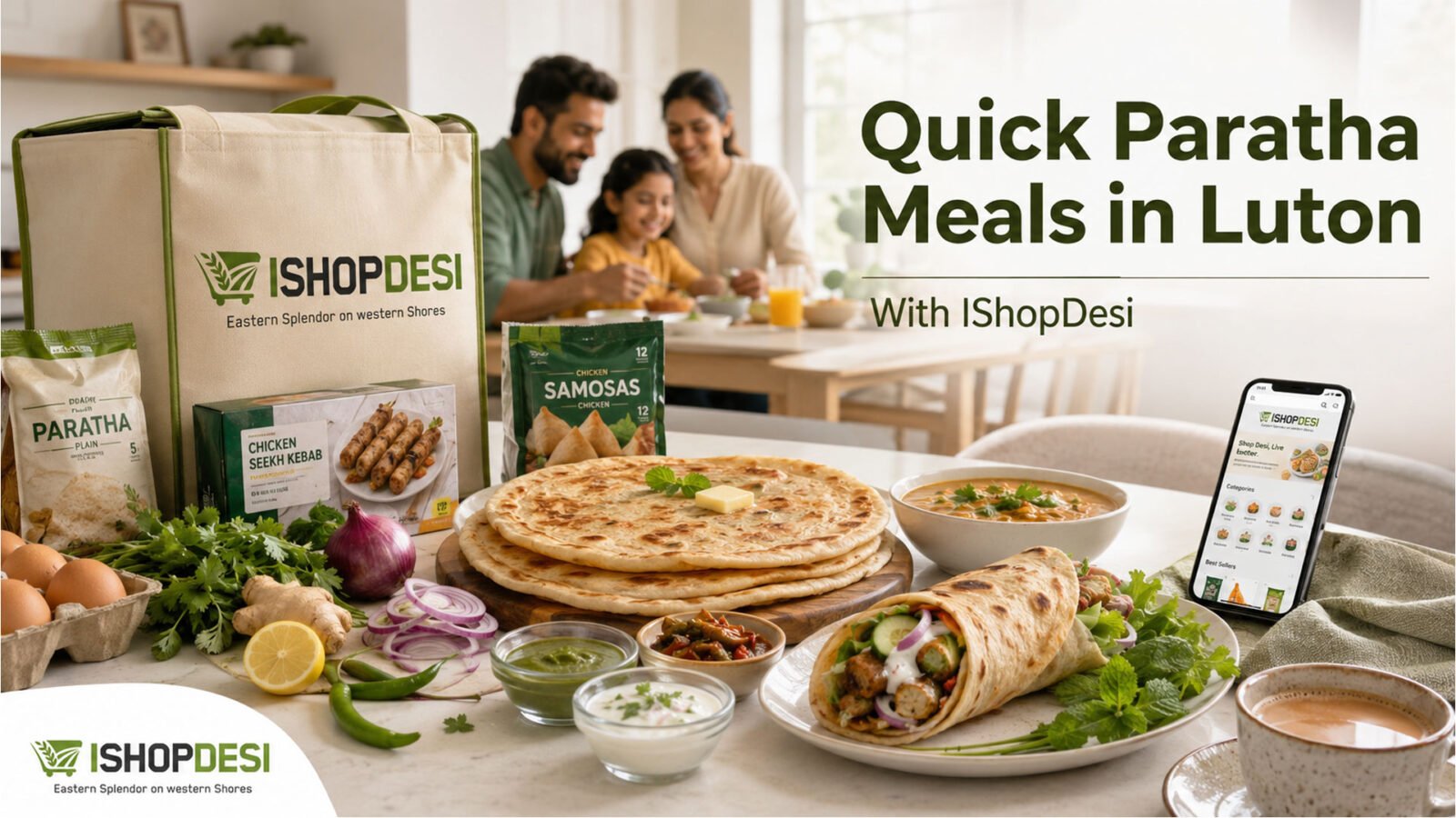 How to Keep Quick Paratha Meals Ready in Luton with IShopDesi