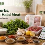 fresh herbs spices and halal meat